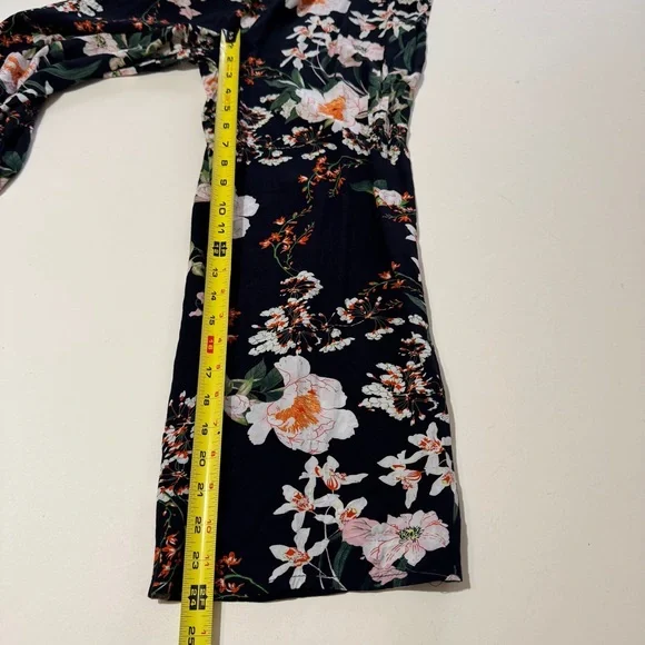 Kindred Anthropologie Womens Jumpsuit Size S Black Floral Wide Leg Casual Travel - Picture 6 of 13
